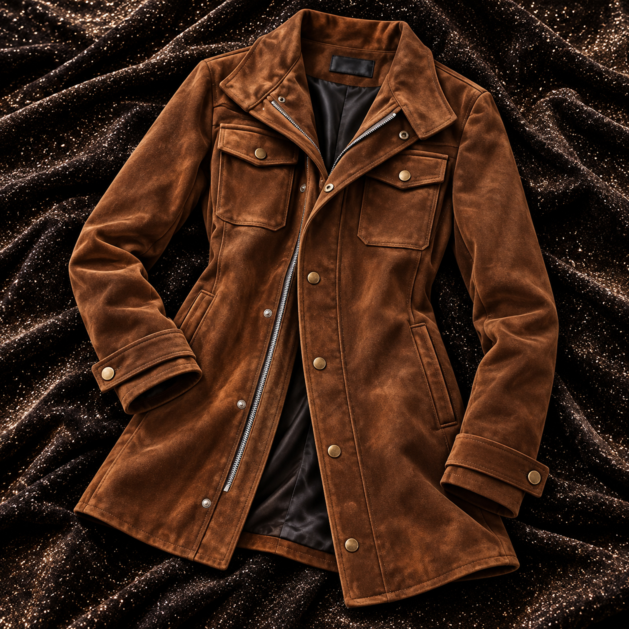 The Rowan Brown Suede Jacket
